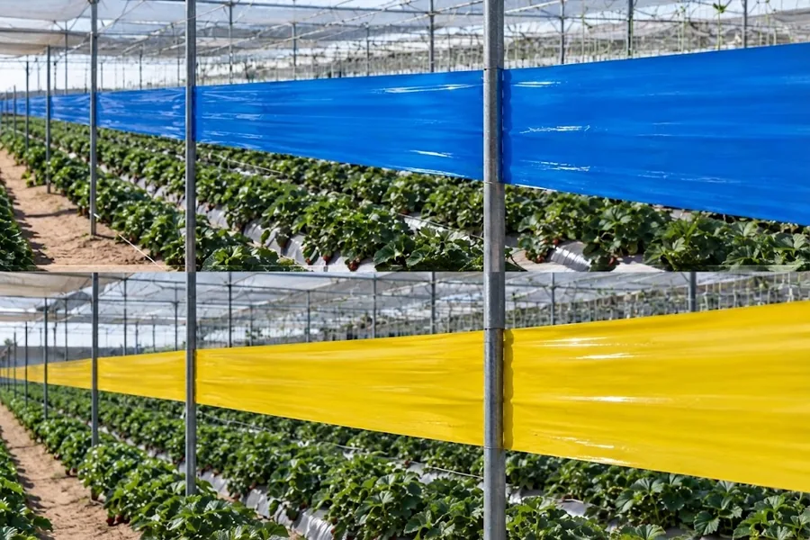 Trampas azul y amarillo: uso en invernadero y campo